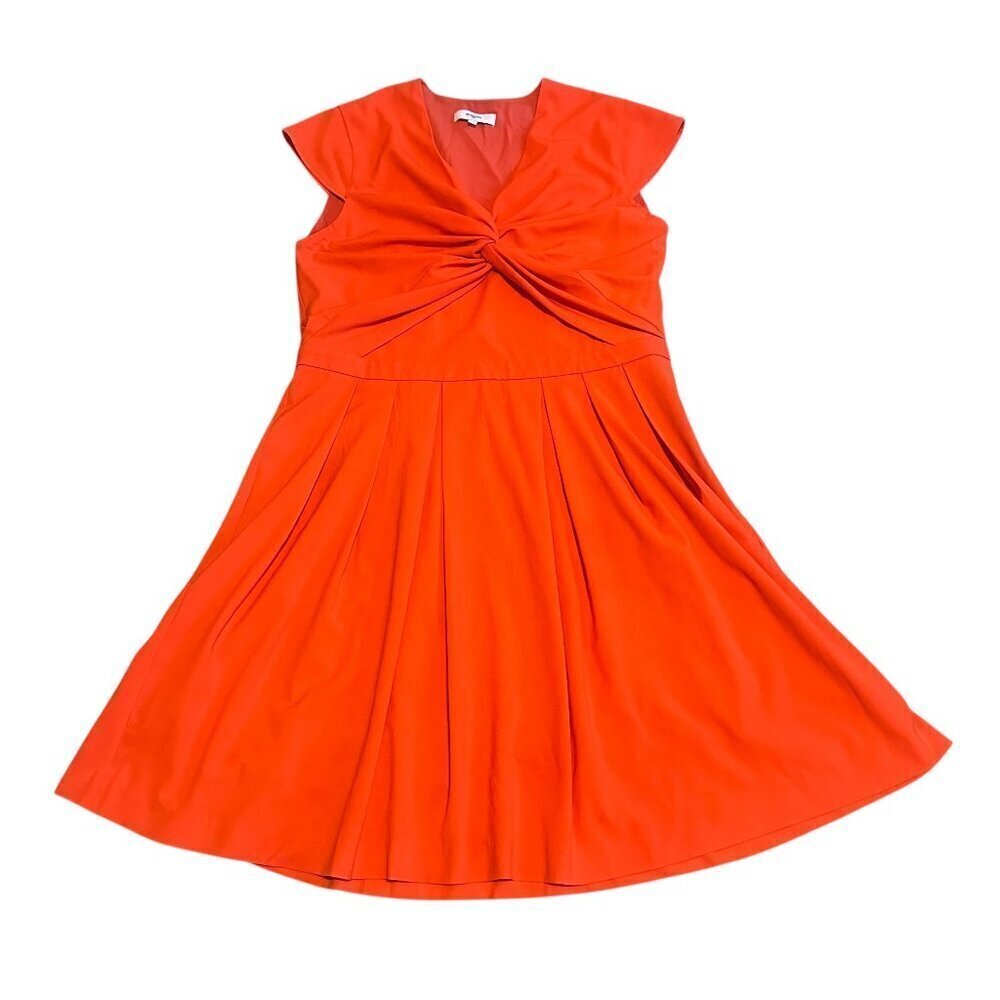 Suncoo Paris Bright Red Dress Twist Front Short Sleeve Size T3 Large Women's